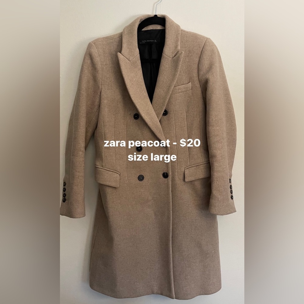 Zara Camel Peacoat